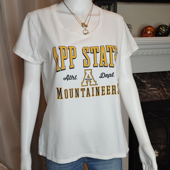 RUSSELL APPALACHAIN STATE MOUNTAINEERS UNISEX T-SHIRT, WHITE L - Picture 2 of 8